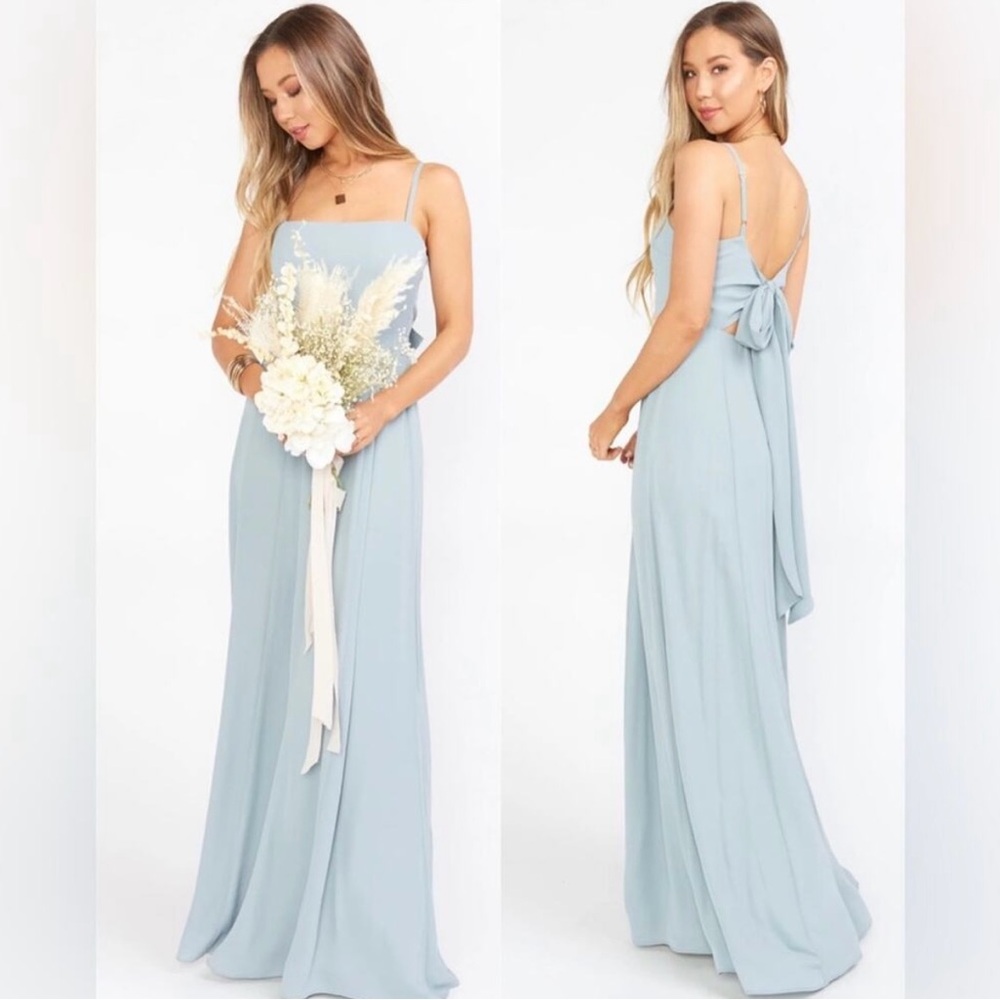 Show Me Your MuMu Steel Blue Chiffon Lauren Tie